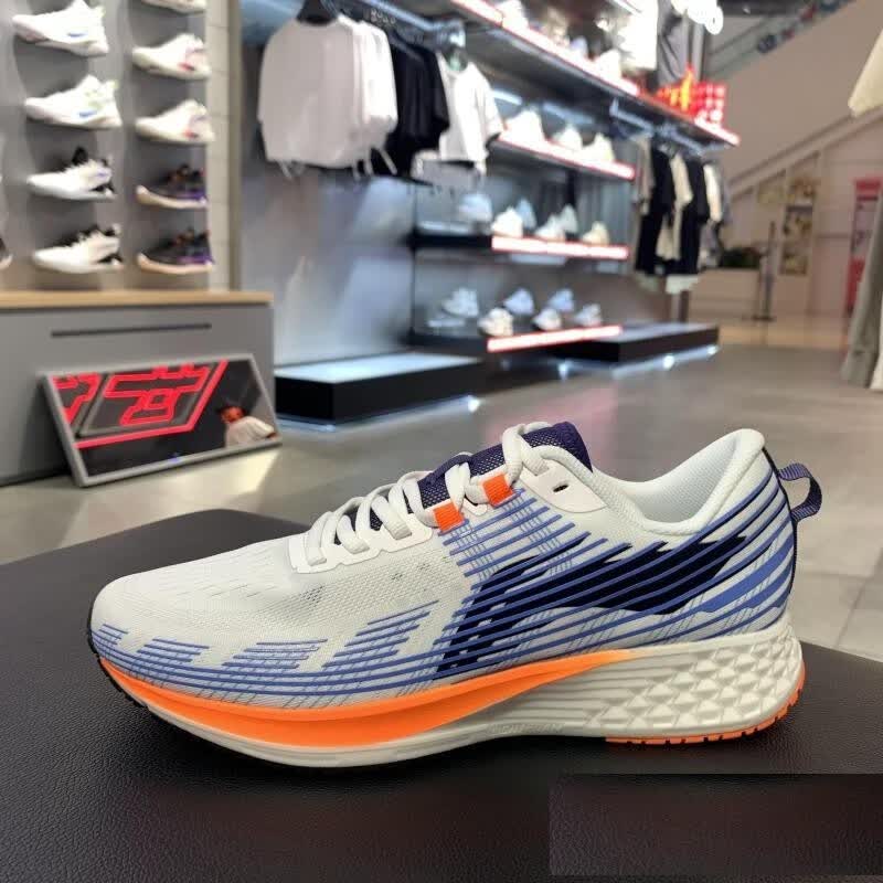 李宁跑鞋2021新款男鞋赤兔黑马轻质减震运动鞋 白蓝 39.