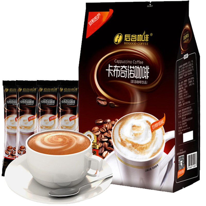 云咖 普洱咖啡 后谷 云南小粒咖啡 卡布奇诺咖啡600g(20gx30条) 三合一速溶咖啡