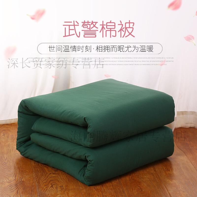 欧马仕(oumashi) 新品 棉被内务模型棉被军人单人被子被芯 橄榄绿被