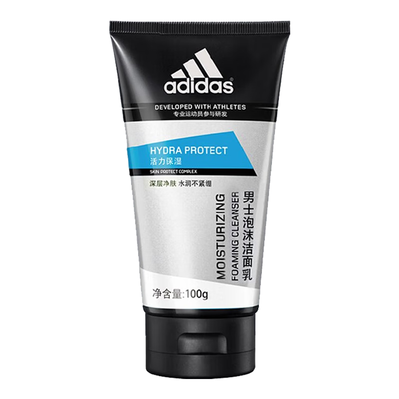 阿迪达斯 （adidas）男士洗面奶洁面膏洁面乳深层磨砂净肤告别油痘 泡沫洁面膏100g+50g