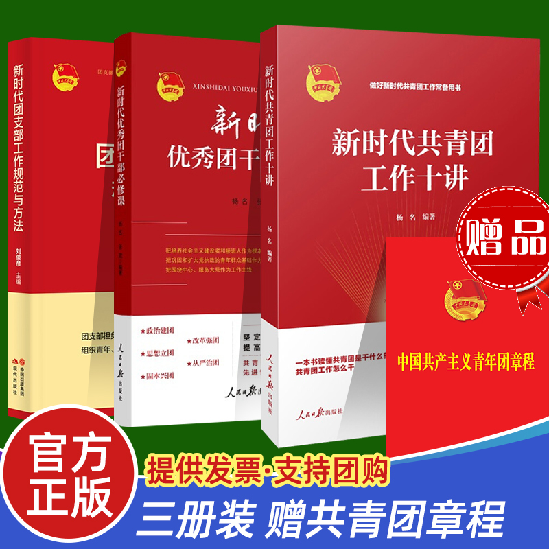 【赠团章】全4册新时代优秀团干部必修课+新时代团支部工作规范与方法+新时代共青团工作十讲 团支部书籍