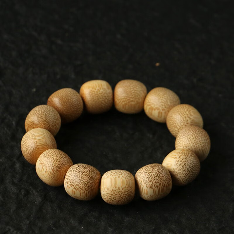 炫帕精品纯手工精磨天然满花鱼子纹金丝竹手串竹雕把玩珠串文玩手把件