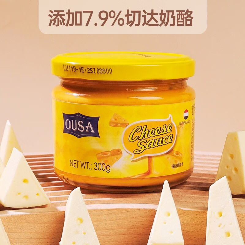 欧萨(ousa) 墨西哥风味切达奶酪酱 荷兰进口 芝士酱西餐意面调味品