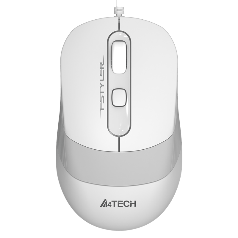 A4TECH 双飞燕 FM10S 有线鼠标 1600DPI 象牙白