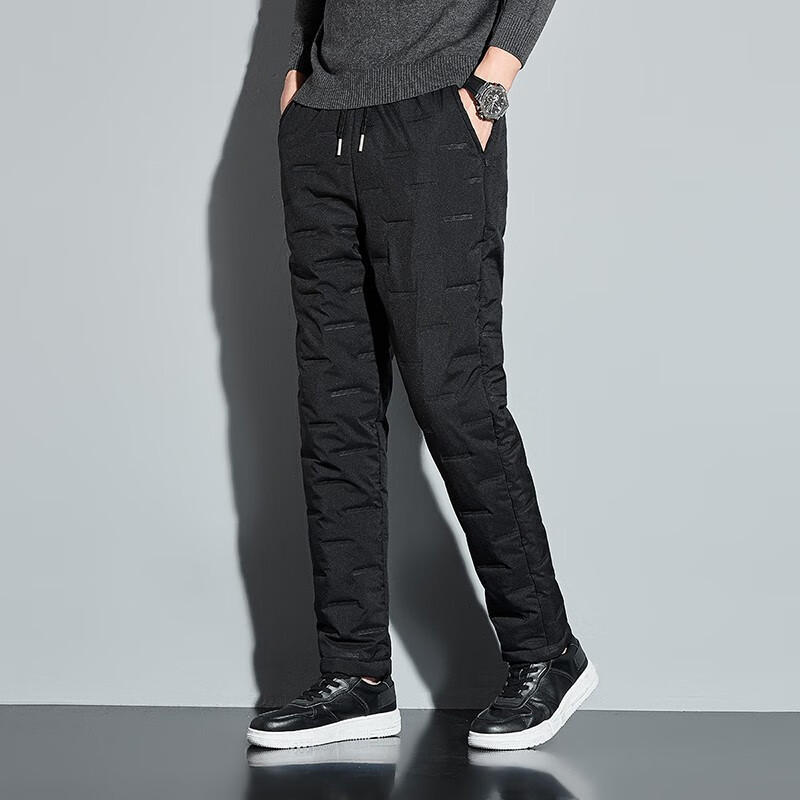 方少风(fangshaofeng)棉裤男保暖加棉加厚运动宽松防风休闲直筒长裤外