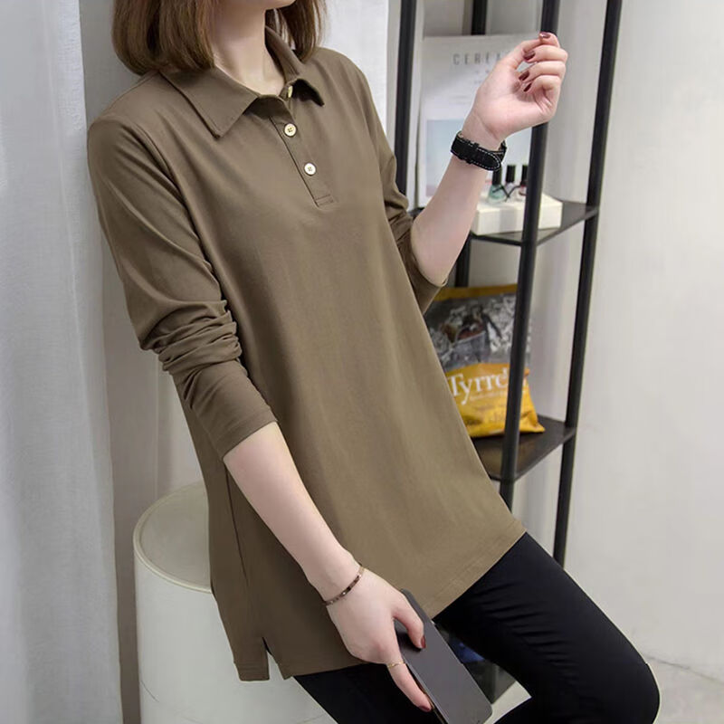 遥芷中年肥胖妈妈穿的大码宽松上衣秋冬天t恤女时尚胖妹妹200斤遮肚显