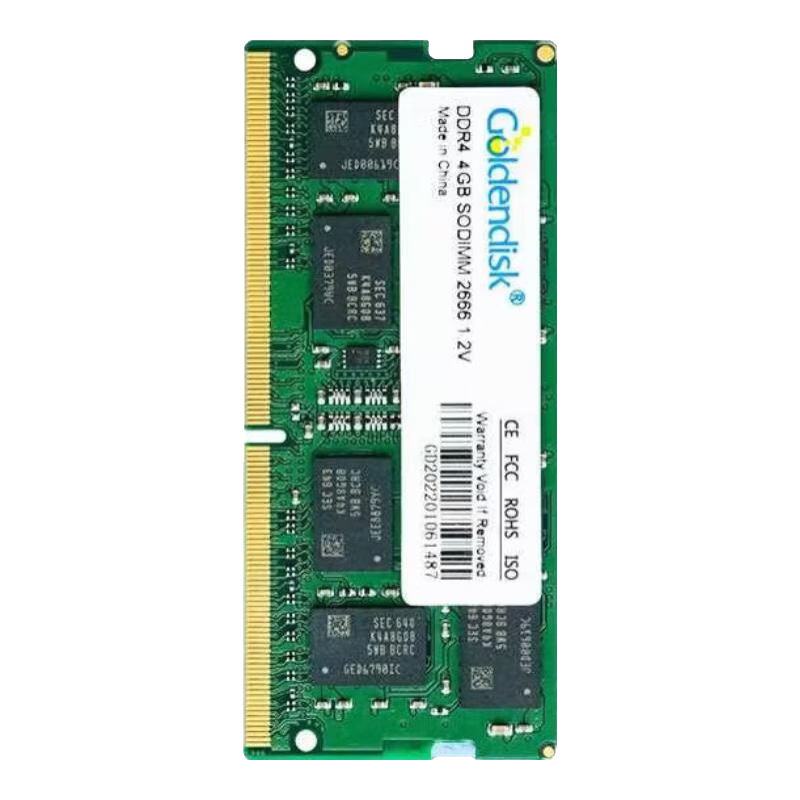 Goldendisk云存 DDR4 笔记本内存 电脑内存条 工控工业内存 三星颗粒 4GB DDR4 2666 笔记本内存