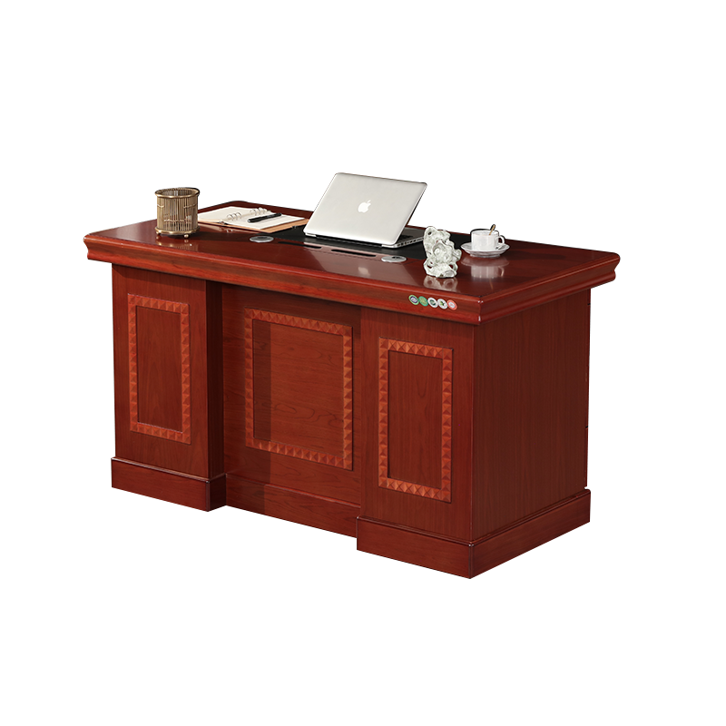 欧宝美经理桌主管办公桌油漆木质贴皮老板桌单人桌1.6米