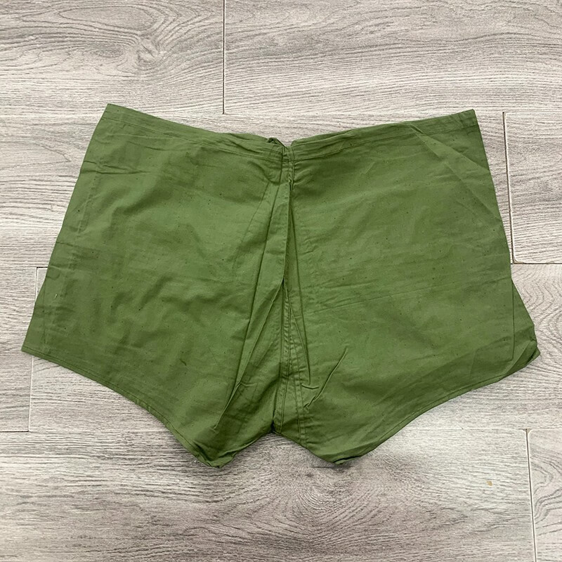 裤衩宽松的确良内裤布裤头短裤军迷内裤老式民国 1号腰围102cm 军绿色