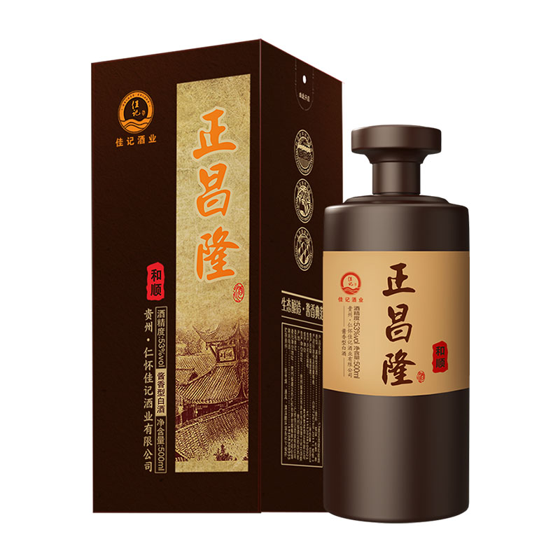 佳记贵州佳记酱酒 正昌隆和顺 口粮酱香型白酒53度自饮送礼宴请 53度 500mL 1瓶 【口粮酱酒】
