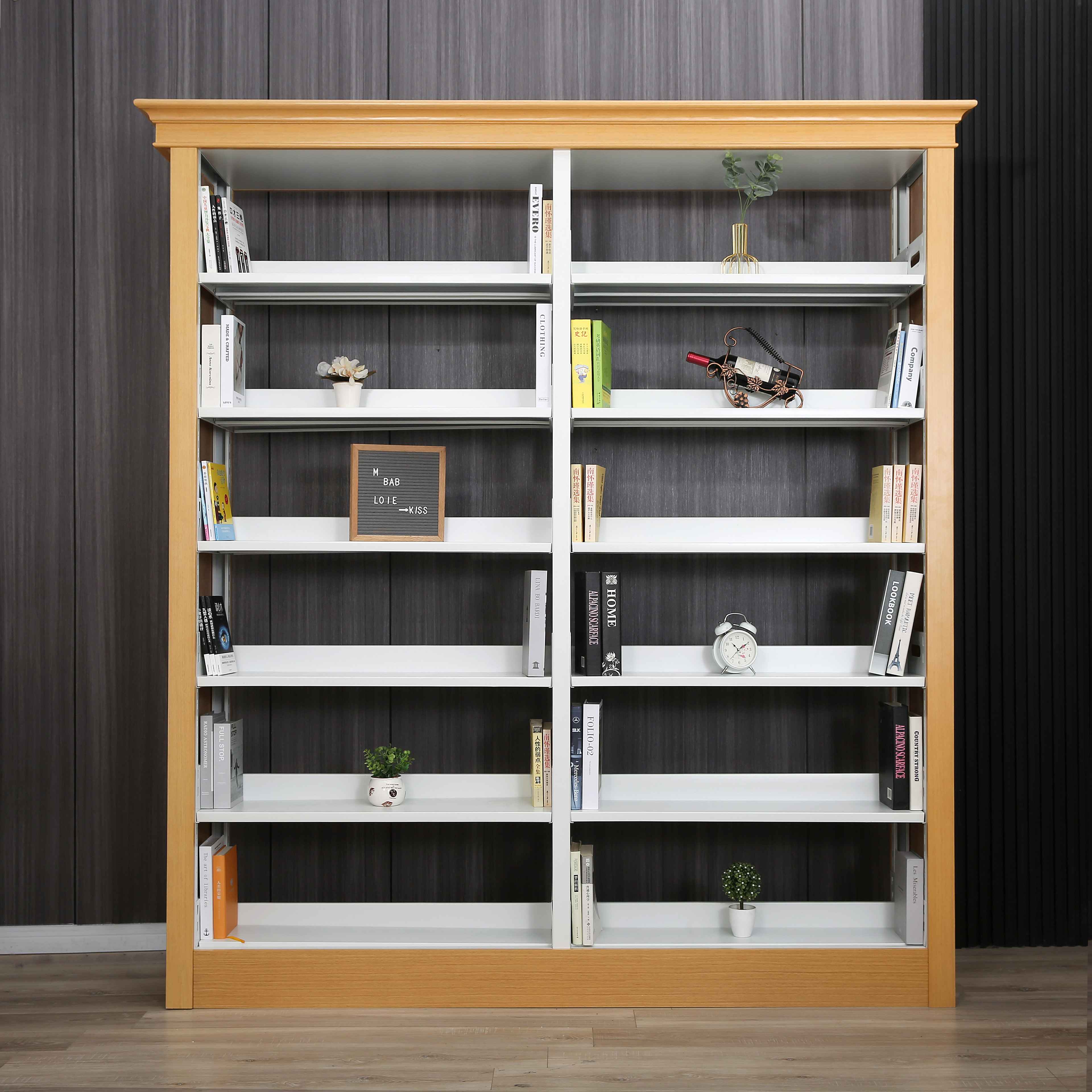 木书架学校图书馆双面阅览室书架资料铁书架档案架钢制 市图双面书架