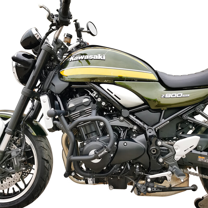 工马23款适用川崎z900rs护杠护架弹簧缓冲防摔杠保险架防摔球 高配