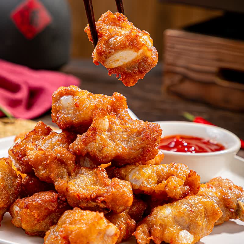 蒜香小排400g整箱 酒店饭店半成品食材猪排骨调理腌制油炸猪肋排 5袋