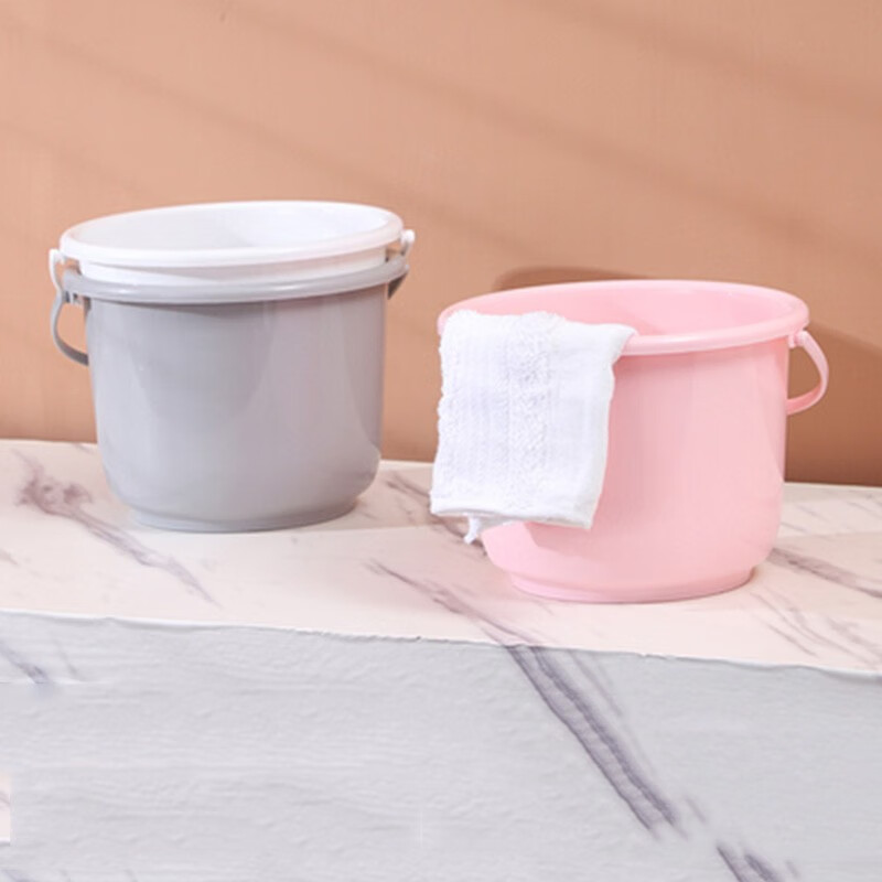 贝净洁迷你小水桶塑料桶厨房提水桶灰色打扫卫生小桶儿童玩具收纳小桶