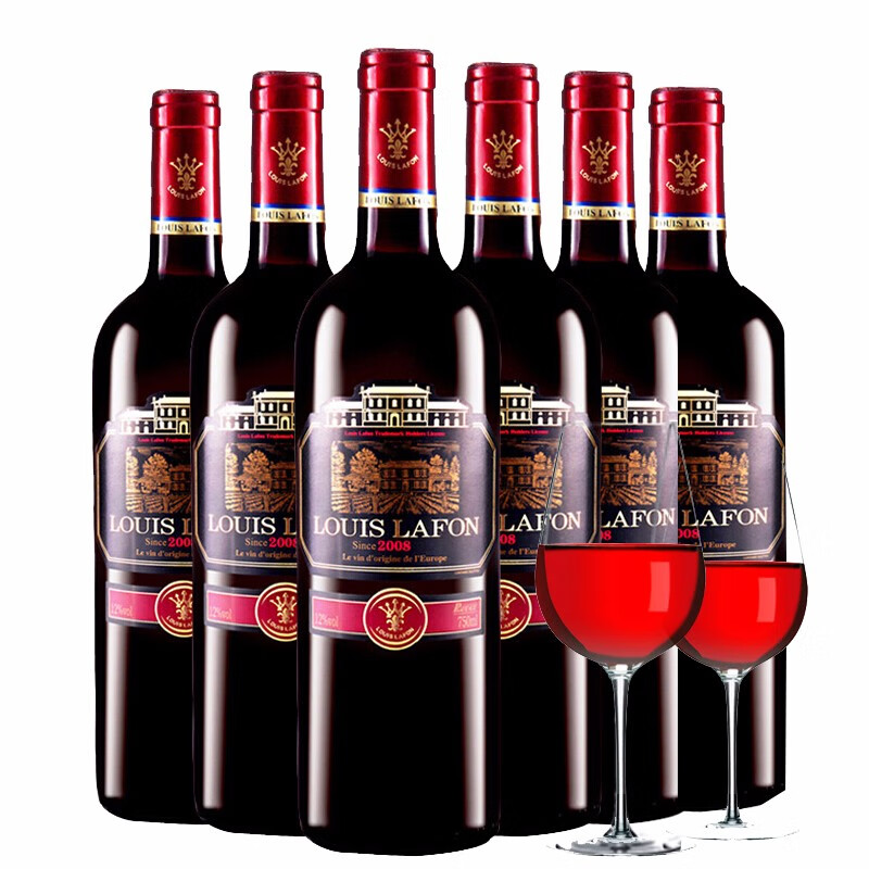 路易拉菲2008珍酿特选干红葡萄酒 12度 750ml*6支整箱装 礼品一份