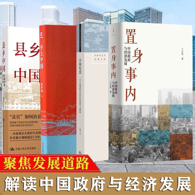 中国治理体系4册 置身事内+小镇喧嚣+乡土中国+县乡中国:县域治理现代化杨华 熊万胜 中国政治书籍 中国经济发展书籍 空战海战陆战 全套11册