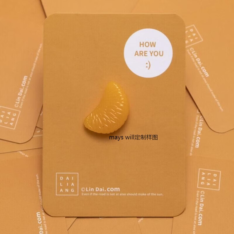 mays will创意一瓣小橘子胸针学生衣服包闺蜜小生日礼物情人节 女友