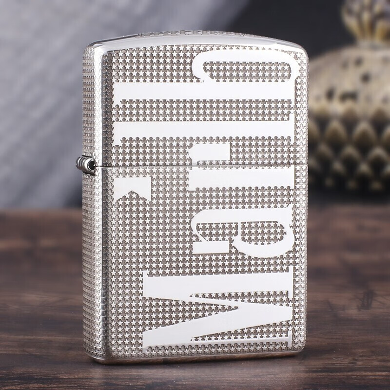 zippo 之宝zippo纯银防风打火机 银机纯银盔甲加厚满天星 繁星万宝