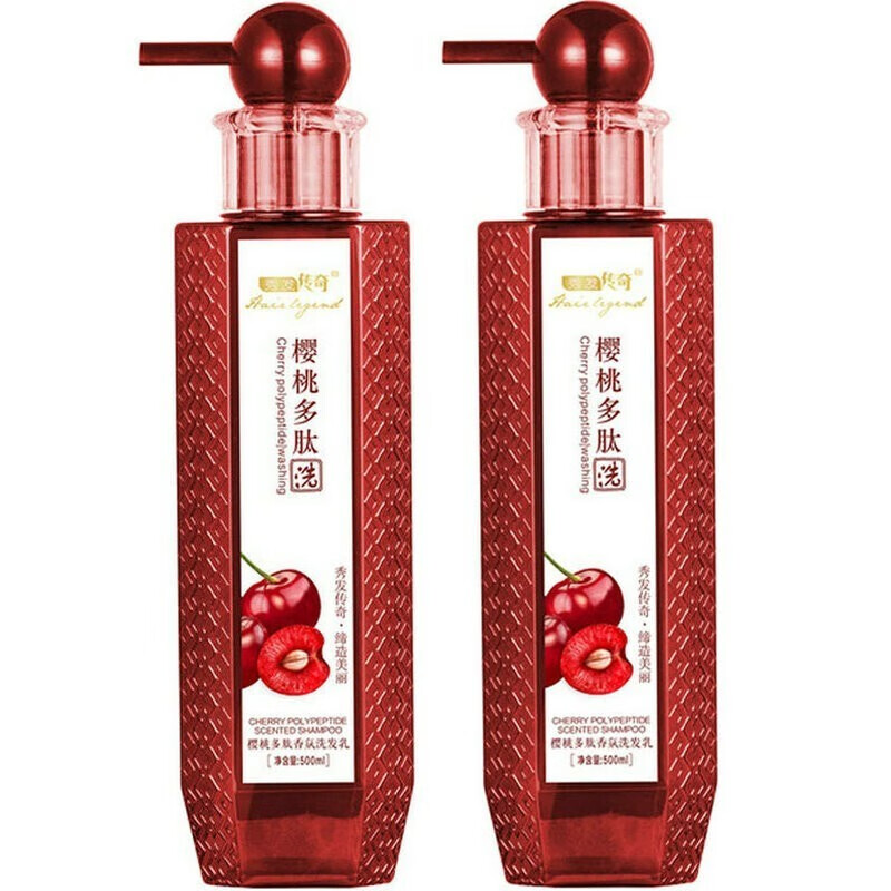 秀发传奇樱桃多肽滋润洗发水500ML 樱桃多肽滋润洗护套装 500ml*2瓶