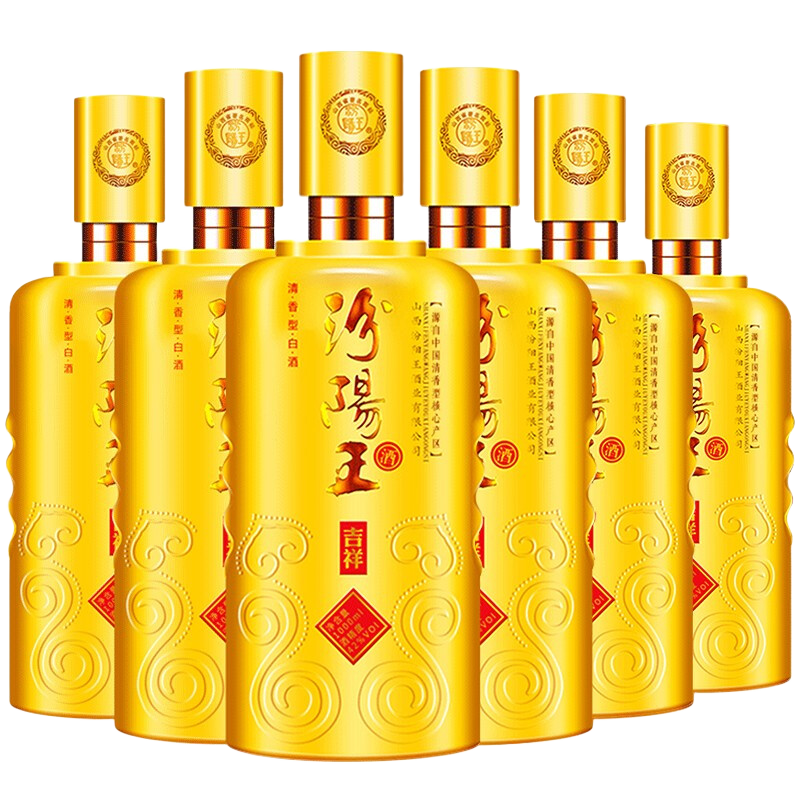 汾阳王大吉祥 酒厂直营 清香型白酒 山西名酒 杏花村核心产区 42%vol 1000mL 6瓶 整箱