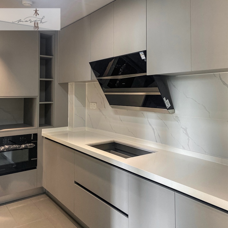 整体橱柜定制 木易整体厨房橱柜定做现代简约l型小户型经济型爱l 预约