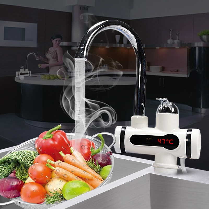 妙天成 电热水龙头 即热式水龙头加热器电加热快速热过水电热水器厨房