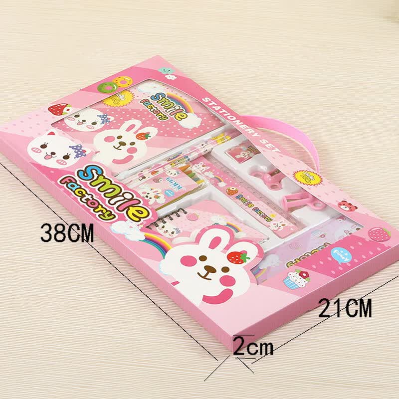 欧客欣（AUKEWIN）文具套装 学生文具 绘画蜡笔组合礼盒 圣诞节礼物 粉色 1套