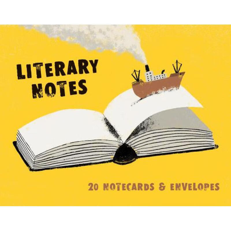 预订 literary notes (gift for book lovers, cards .