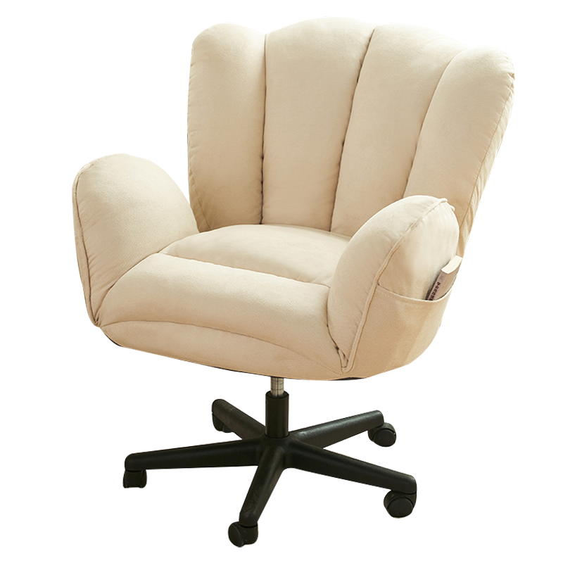 积木部落 电脑椅家用休闲沙发椅子居家办公椅书房学习椅升降靠背椅久坐舒适 灰色(免洗科技布)【靠背多档可调】