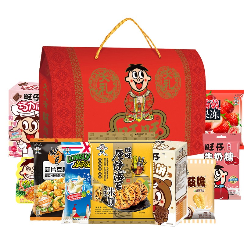 旺旺新年组合零食大礼盒818g 综合零食新年送礼公司福利大礼盒 【818g