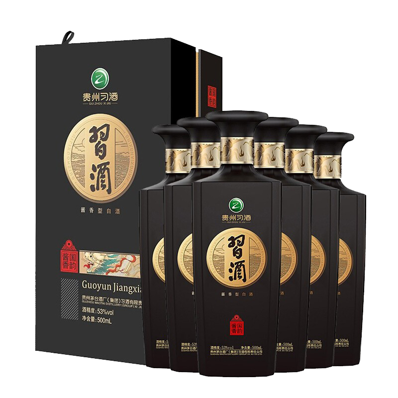 习酒  贵州茅台集团  习酒 国韵酱香 500ml*6瓶整箱装 53度酱香型白酒