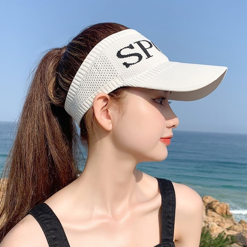韩泊莉（HANBOLI）美妆工具 空顶帽子百搭夏天太阳帽休闲遮阳春秋季棒球鸭舌帽美妆 颜色随机 2个