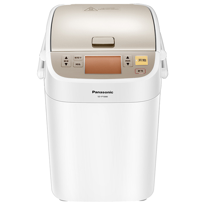 松下（Panasonic）面包机多功能家用早餐烤面包和面机全自动可预约果料自动投放SD-P1000 白色 1129元