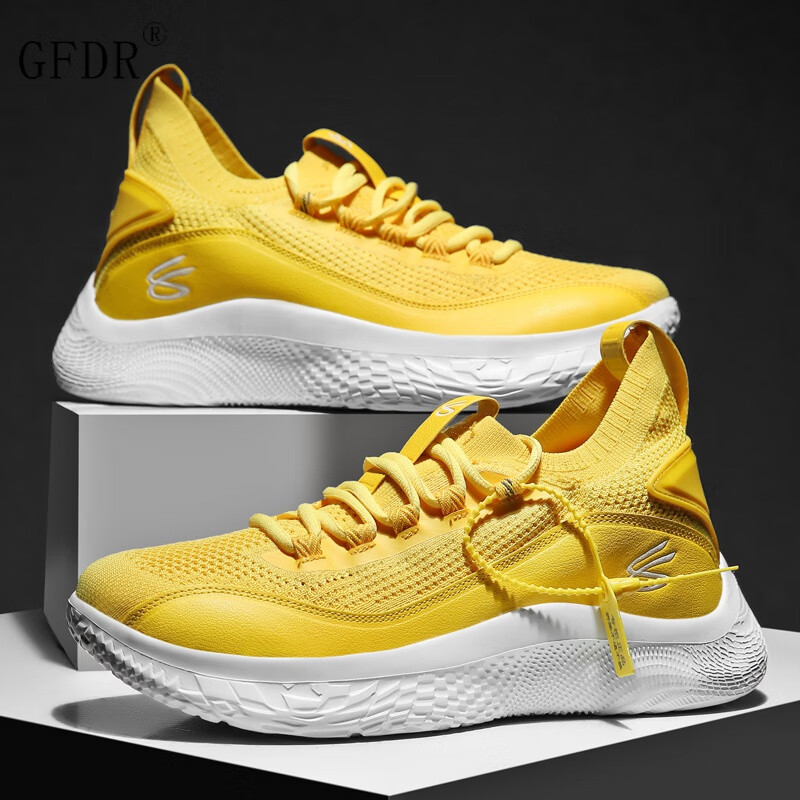 gfdr库里8代篮球鞋男女黑彩虹白黑电动黄curr男8实战气垫减震运动鞋9