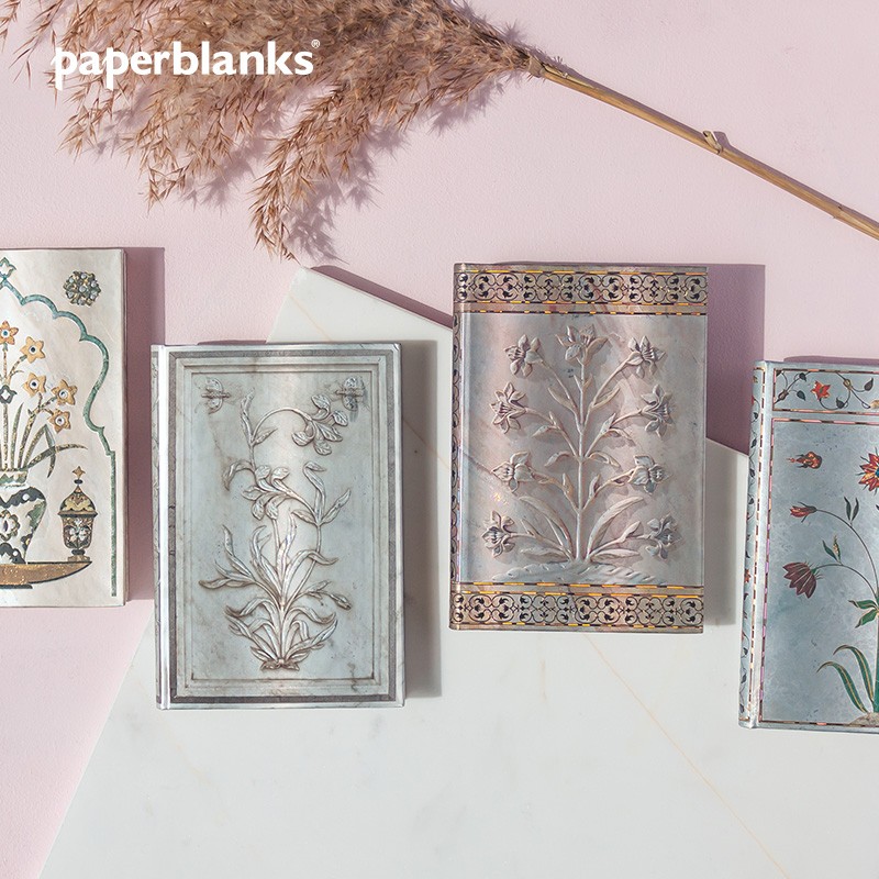 paperblanks佩兰克笔记本泰姬陵花系列笔记本简约欧式复古风文艺精致学生随身便携小本子 阿格拉/小本/有线