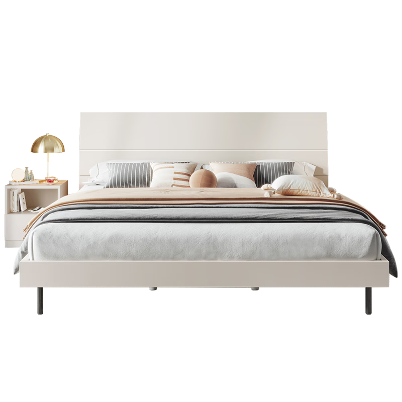 京东百亿补贴plus会员柒爵金丝檀木实木床框架结构15m20m