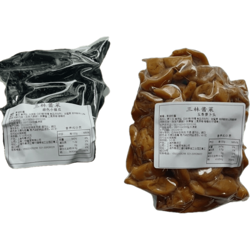 食怀上海酱瓜三林酱瓜酱菜甜酱瓜下饭菜咸菜甜脆瓜上海召稼楼特色菜 一斤三林酱瓜+一斤萝卜头
