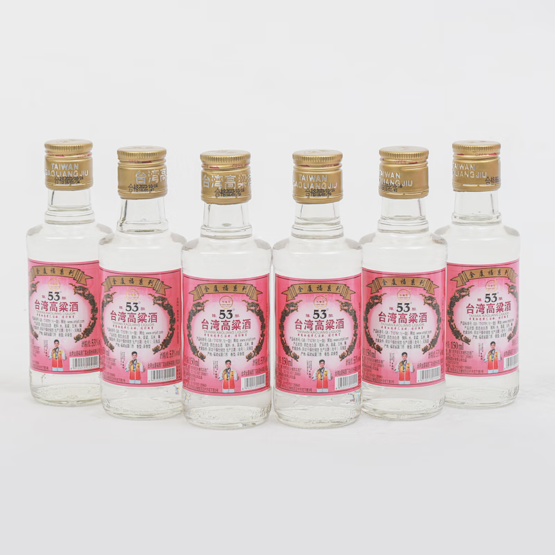 五缘湾正宗台湾高粱酒42度150ml 浓香型白酒小瓶装纯粮食固态发酵口粮酒 42度 150mL 6瓶
