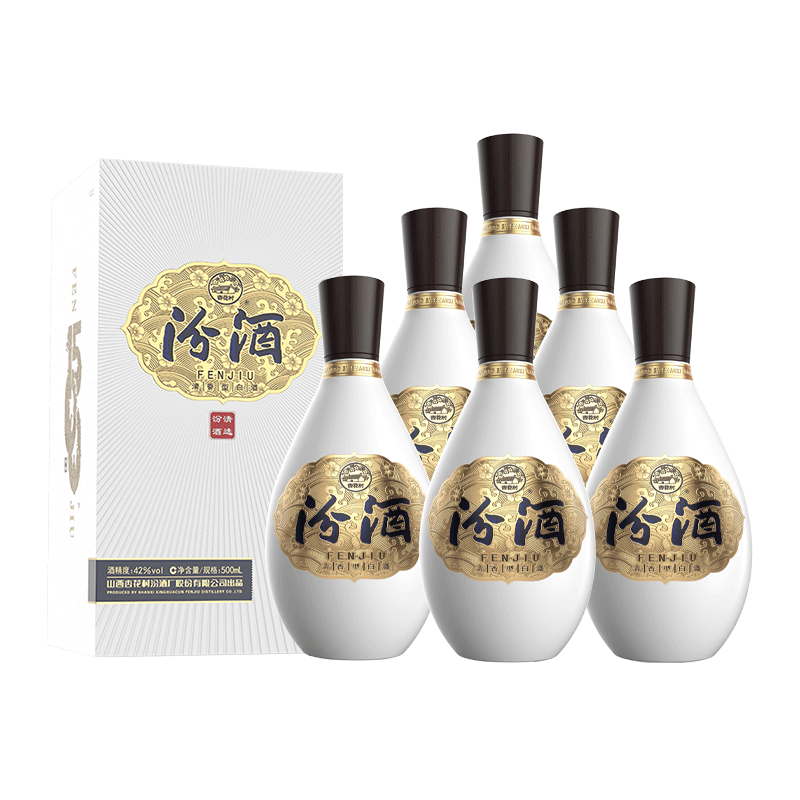 汾酒1500 清选 清香型白酒 42度 500ml*6瓶整箱装 2609.1元