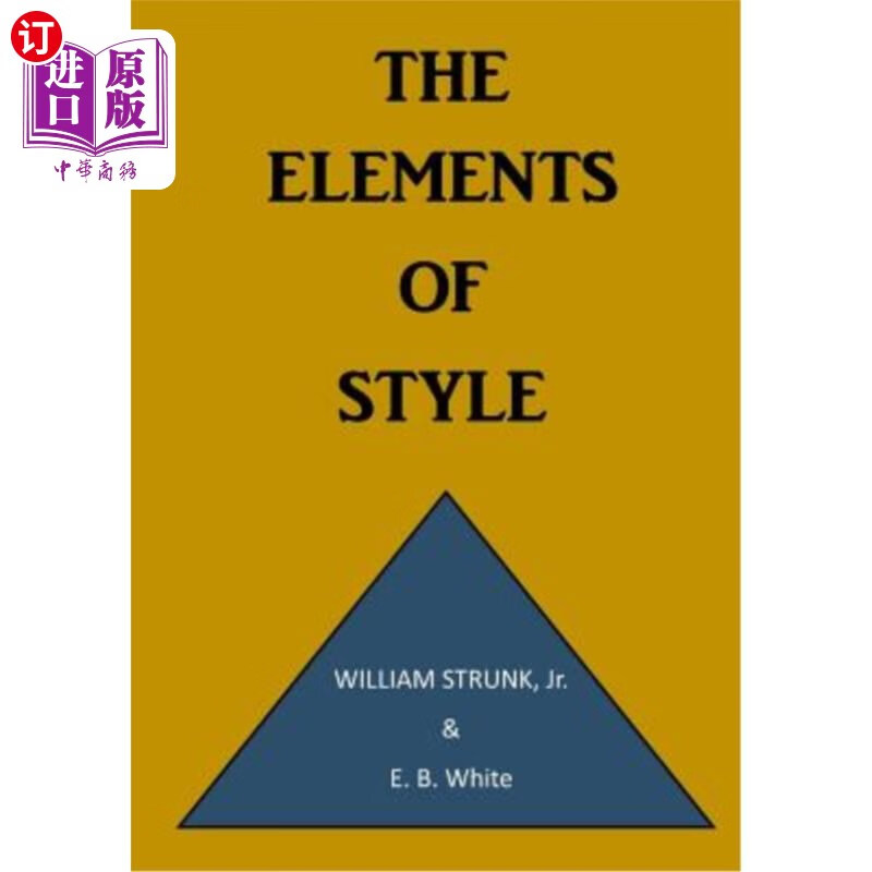 海外直订the elements of style: a prescriptive american english
