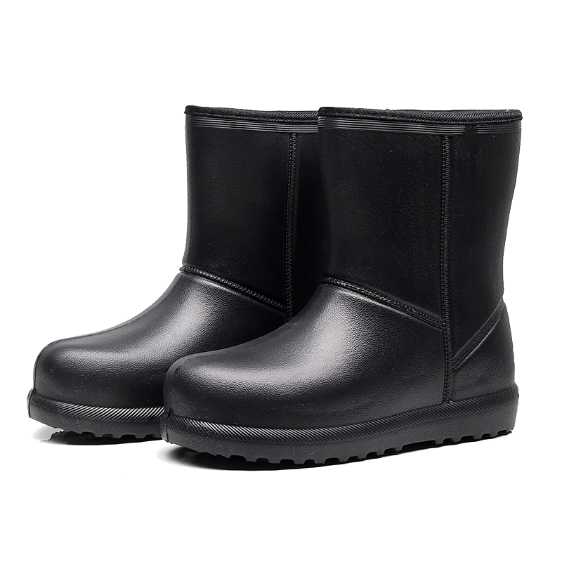 雨季必备-雨牧冬季加绒雨鞋女防滑防水时尚成人雨靴