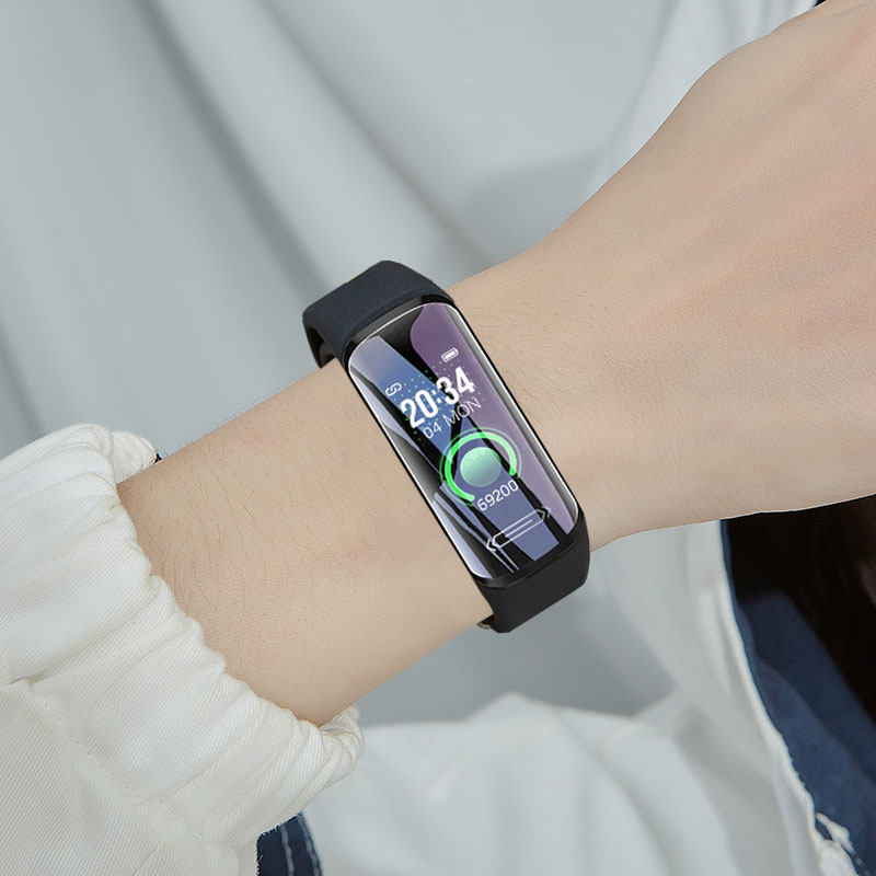 电话来电提醒筱岙微信信息提醒跑步学生 v101黑色【新增自定义表盘