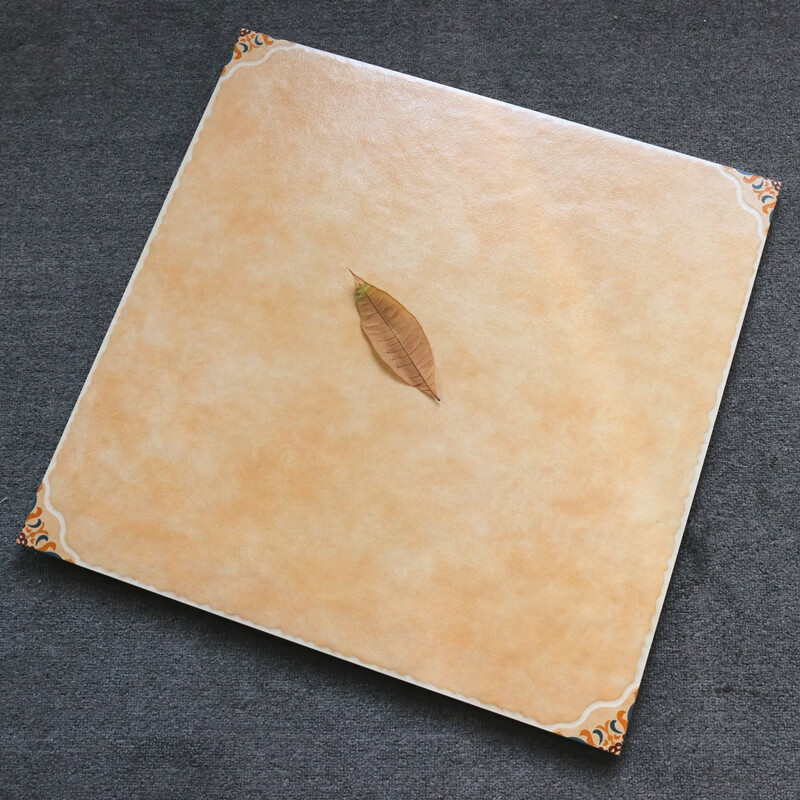 地中海房间卧室防滑地板砖欧式复古瓷砖 黄色 600*600