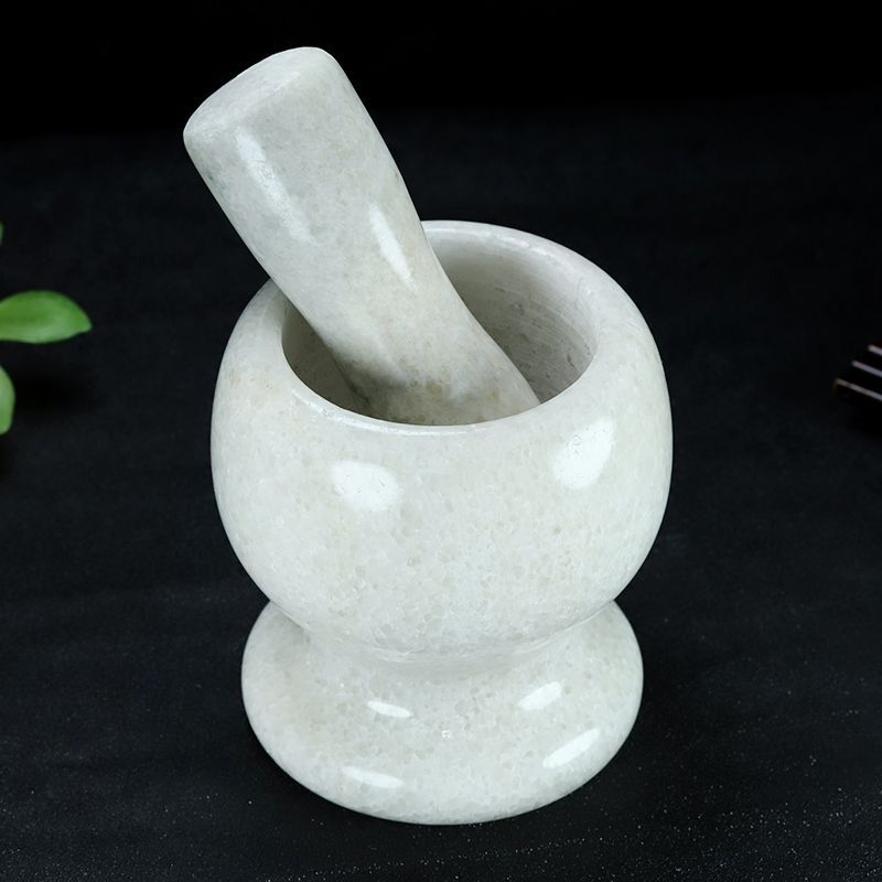 栗好嘉手动蒜泥器捣蒜臼天然青石蒜臼子石臼压蒜器家用打蒜器蒜泥神器