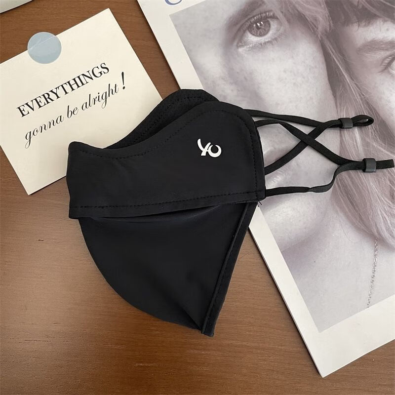 夏季口罩5D立体鱼骨支撑冰丝面罩男女护眼角防脱妆女 黑色