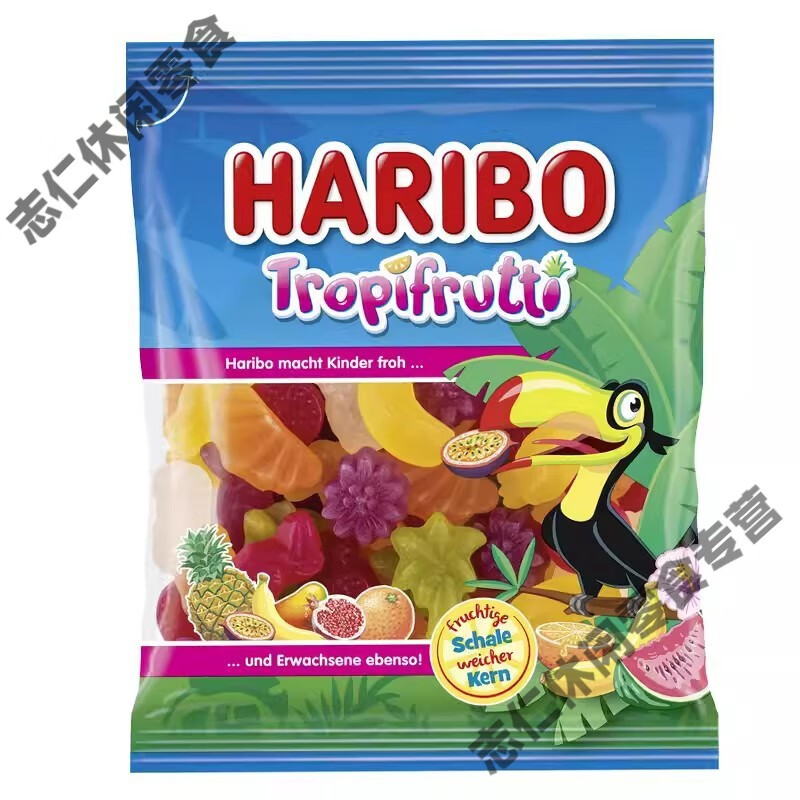 食芳溢哈瑞宝软糖金熊水果儿童橡皮糖小熊德国进口高颜值什锦糖果 热带水果软糖175克/袋