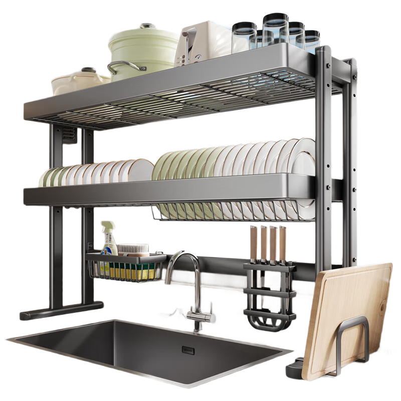 四季沐歌厨房水槽置物架碗架水槽沥水架碗碟置物架水池沥水收纳篮储物架子