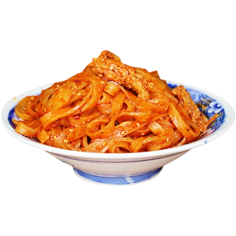 孙大胜擀面皮陕西特产宝鸡岐山擀面皮西安凉皮真空袋喵 擀面皮细条8袋