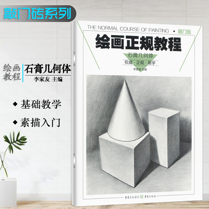 几何体敲门砖系列基础单体组合临摹训练素描基础教程艺术美术高考试书