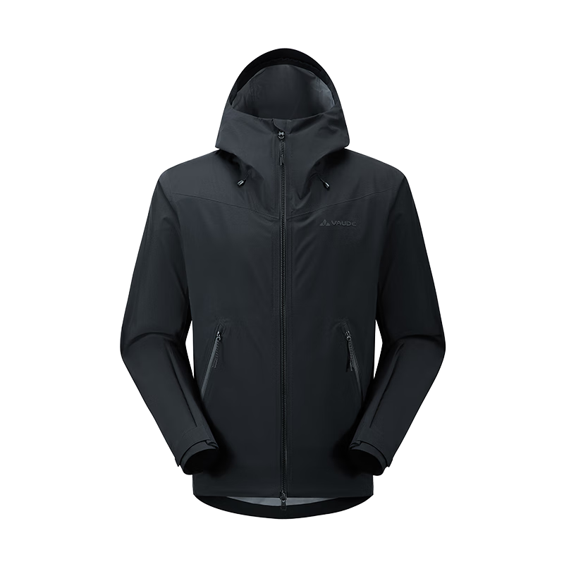 巍德（VAUDE）格雷連帽軟殼沖鋒衣戶(hù)外徒步騎行防風(fēng)防水透濕沖鋒衣男士外套男 VAUDE黑 【定制車(chē)載香薰禮盒裝】 L【推薦180-185體重160-180斤】